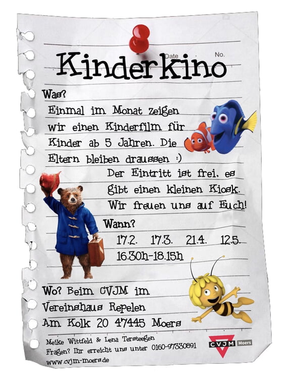 Kinderkino Flyer 2023